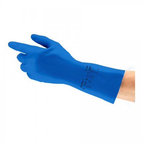 LUVA LATEX EXT. FINA AZUL VERSATOUCH 87-195* LUVA LATEX EXT. FINA AZUL VERSATOUCH 87-195*